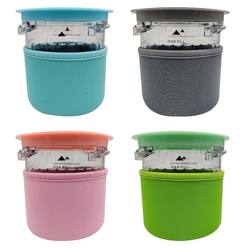 KUCHZUBE Für Ninja Creami BREEZE Behälter/Becher NC100, NC201 mit Neoprenhülle (4 Stück) von KUCHZUBE