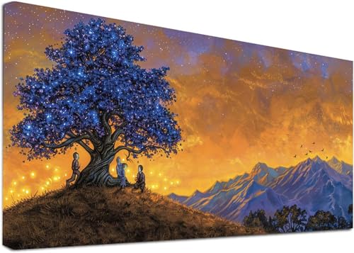 Diamond Painting Groß Baum, 5D Diamond Painting Erwachsene Berg, DIY Basteln Erwachsene, Diamant Malerei Kunst Stickerei Kreuzstich Set, Deko Wohnzimmer und Zimmer Deko Geschenke 80x160cm V-6192 von KUEAJIOU