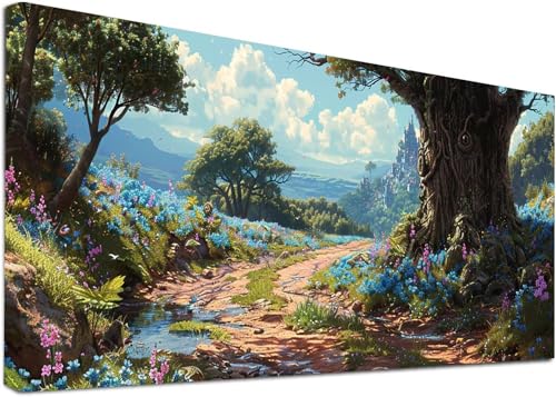 Diamond Painting Groß Baum, 5D Diamond Painting Erwachsene Blume, DIY Basteln Erwachsene, Diamant Malerei Kunst Stickerei Kreuzstich Set, Deko Wohnzimmer und Zimmer Deko Geschenke 50x100cm S-9625 von KUEAJIOU