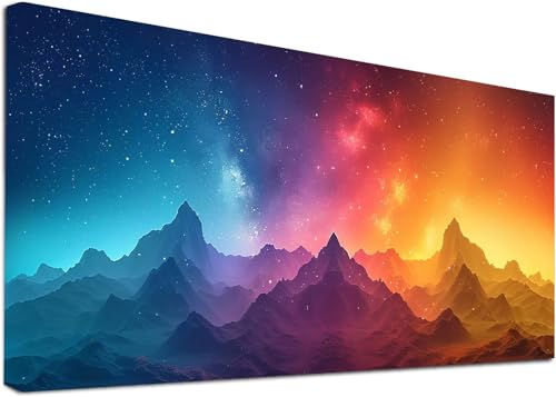 Diamond Painting Groß Berg, 5D Diamond Painting Erwachsene Sternenhimmel, DIY Basteln Erwachsene, Diamant Malerei Kunst Stickerei Kreuzstich Set, Deko Wohnzimmer und Zimmer Deko 50x100cm 6-5726 von KUEAJIOU