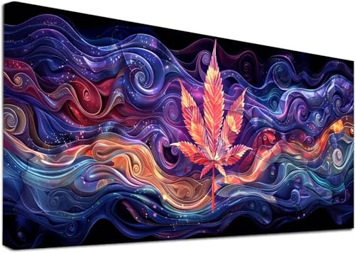 Diamond Painting Groß BläTter, 5D Diamond Painting Erwachsene Traum, DIY Basteln Erwachsene, Diamant Malerei Kunst Stickerei Kreuzstich Set, Deko Wohnzimmer und Zimmer Deko Geschenke 100x200cm A-9707 von KUEAJIOU