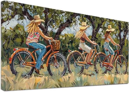Diamond Painting Groß Frau, 5D Diamond Painting Erwachsene Fahrrad, DIY Basteln Erwachsene, Diamant Malerei Kunst Stickerei Kreuzstich Set, Deko Wohnzimmer und Zimmer Deko Geschenke 70x140cm I-4234 von KUEAJIOU