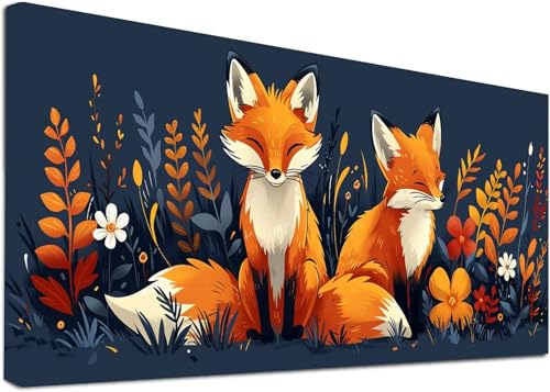 Diamond Painting Groß Fuchs, 5D Diamond Painting Erwachsene Blume, DIY Basteln Erwachsene, Diamant Malerei Kunst Stickerei Kreuzstich Set, Deko Wohnzimmer und Zimmer Deko Geschenke 100x200cm 6-1104 von KUEAJIOU