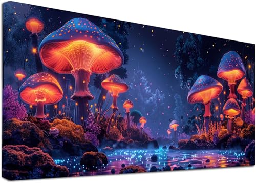 Diamond Painting Groß Pilz, 5D Diamond Painting Erwachsene Baum, DIY Basteln Erwachsene, Diamant Malerei Kunst Stickerei Kreuzstich Set, Deko Wohnzimmer und Zimmer Deko Geschenke 70x140cm 9-2915 von KUEAJIOU