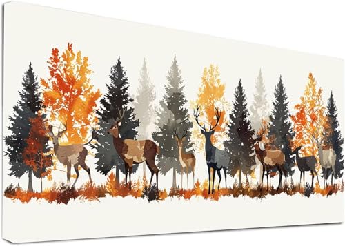 Diamond Painting Groß Reh, 5D Diamond Painting Erwachsene Baum, DIY Basteln Erwachsene, Diamant Malerei Kunst Stickerei Kreuzstich Set, Deko Wohnzimmer und Zimmer Deko Geschenke 60x120cm C-1360 von KUEAJIOU