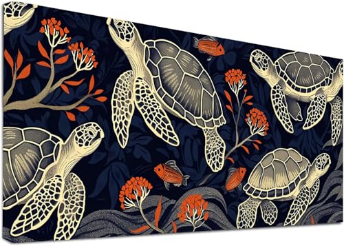 Diamond Painting Groß SchildkröTe, 5D Diamond Painting Erwachsene Fisch, DIY Basteln Erwachsene, Diamant Malerei Kunst Stickerei Kreuzstich Set, Deko Wohnzimmer und Zimmer Deko 70x140cm S-2083 von KUEAJIOU