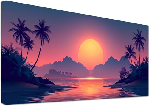 Diamond Painting Groß Sonnenuntergang, 5D Diamond Painting Erwachsene Baum, DIY Basteln Erwachsene, Diamant Malerei Kunst Stickerei Kreuzstich Set, Deko Wohnzimmer und Zimmer Deko 70x140cm 3-8809 von KUEAJIOU