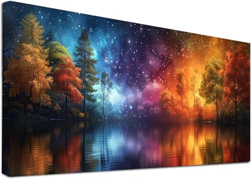 Diamond Painting Groß Sternenhimmel, 5D Diamond Painting Erwachsene Baum, DIY Basteln Erwachsene, Diamant Malerei Kunst Stickerei Kreuzstich Set, Deko Wohnzimmer und Zimmer Deko 100x200cm L-1365 von KUEAJIOU