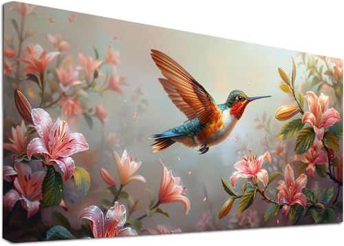 Diamond Painting Groß Vogel, 5D Diamond Painting Erwachsene Blume, DIY Basteln Erwachsene, Diamant Malerei Kunst Stickerei Kreuzstich Set, Deko Wohnzimmer und Zimmer Deko Geschenke 45x90cm 5-9029 von KUEAJIOU