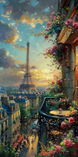 Malen Nach Zahlen Erwachsene Blume, Malen Nach Zahlen Eiffelturm, Paint by Numbers mit Pinseln und Acrylfarben, DIY Handgemalt Ölgemälde Kit für Deko Wohnzimmer und Wohnzimmer Deko 70x140cm F-7440 Malen Nach Zahlen Erwachsene Blume, Malen Nach Zahlen Eiffelturm, Paint by Numbers mit Pinseln und Acrylfarben, DIY Handgemalt Ölgemälde Kit für Deko Wohnzimmer und Wohnzimmer Deko 70x140cm F-7440 von KUEAJIOU