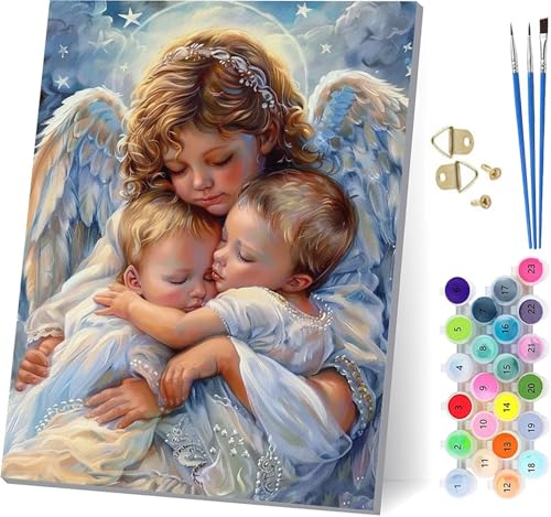 Malen Nach Zahlen Erwachsene Engel Malen Nach Zahlen, DIY Set Erwachsene Niedlich, Paint by Numbers Kits mit 3 Pinseln und Pigment, für Deko Wohnzimmer und Heimdekoration Geschenke 30x40cm 9-9333 Malen Nach Zahlen Erwachsene Engel Malen Nach Zahlen, DIY Set Erwachsene Niedlich, Paint by Numbers Kits mit 3 Pinseln und Pigment, für Deko Wohnzimmer und Heimdekoration Geschenke 30x40cm 9-9333 von KUEAJIOU