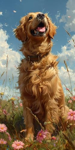 Malen Nach Zahlen Erwachsene Hund, Malen Nach Zahlen Tier, Paint by Numbers mit Pinseln und Acrylfarben, DIY Handgemalt Ölgemälde Kit für Deko Wohnzimmer und Wohnzimmer Deko Geschenke 40x70cm B-4376 Malen Nach Zahlen Erwachsene Hund, Malen Nach Zahlen Tier, Paint by Numbers mit Pinseln und Acrylfarben, DIY Handgemalt Ölgemälde Kit für Deko Wohnzimmer und Wohnzimmer Deko Geschenke 40x70cm B-4376 von KUEAJIOU
