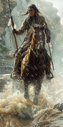 Malen Nach Zahlen Erwachsene Indianer, Malen Nach Zahlen Horse, Paint by Numbers mit Pinseln und Acrylfarben, DIY Handgemalt Ölgemälde Kit für Deko Wohnzimmer und Wohnzimmer Deko 40x70cm 1-6458 Malen Nach Zahlen Erwachsene Indianer, Malen Nach Zahlen Horse, Paint by Numbers mit Pinseln und Acrylfarben, DIY Handgemalt Ölgemälde Kit für Deko Wohnzimmer und Wohnzimmer Deko 40x70cm 1-6458 von KUEAJIOU