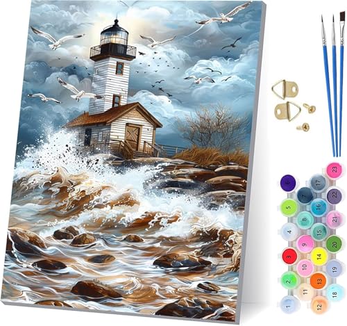 Malen Nach Zahlen Erwachsene MöWe Malen Nach Zahlen, DIY Set Erwachsene Ozean, Paint by Numbers Kits mit 3 Pinseln und Pigment, für Deko Wohnzimmer und Wanddeko, Geschenke für Frauen 50x65cm 1-2293 Malen Nach Zahlen Erwachsene MöWe Malen Nach Zahlen, DIY Set Erwachsene Ozean, Paint by Numbers Kits mit 3 Pinseln und Pigment, für Deko Wohnzimmer und Wanddeko, Geschenke für Frauen 50x65cm 1-2293 von KUEAJIOU
