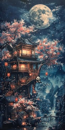 Malen Nach Zahlen Erwachsene Mond, Malen Nach Zahlen Baum, Paint by Numbers mit Pinseln und Acrylfarben, DIY Handgemalt Ölgemälde Kit für Deko Wohnzimmer und Wohnzimmer Deko Geschenke 30x60cm 3-2506 Malen Nach Zahlen Erwachsene Mond, Malen Nach Zahlen Baum, Paint by Numbers mit Pinseln und Acrylfarben, DIY Handgemalt Ölgemälde Kit für Deko Wohnzimmer und Wohnzimmer Deko Geschenke 30x60cm 3-2506 von KUEAJIOU