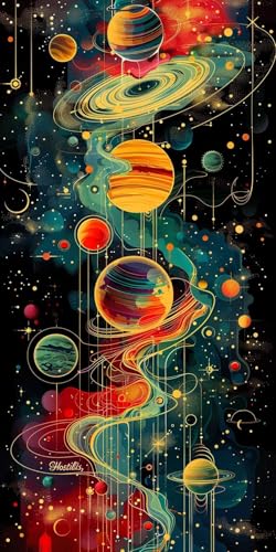 Malen Nach Zahlen Erwachsene Planet, Malen Nach Zahlen Abstrakt, Paint by Numbers mit Pinseln und Acrylfarben, DIY Handgemalt Ölgemälde Kit für Deko Wohnzimmer und Wohnzimmer Deko 30x60cm R-9673 Malen Nach Zahlen Erwachsene Planet, Malen Nach Zahlen Abstrakt, Paint by Numbers mit Pinseln und Acrylfarben, DIY Handgemalt Ölgemälde Kit für Deko Wohnzimmer und Wohnzimmer Deko 30x60cm R-9673 von KUEAJIOU