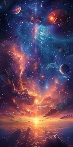 Malen Nach Zahlen Erwachsene Planet, Malen Nach Zahlen Sonnenuntergang, Paint by Numbers mit Pinseln, DIY Handgemalt Ölgemälde Kit für Deko Wohnzimmer Geschenke und Wohnzimmer Deko 60x120cm C-6081 Malen Nach Zahlen Erwachsene Planet, Malen Nach Zahlen Sonnenuntergang, Paint by Numbers mit Pinseln, DIY Handgemalt Ölgemälde Kit für Deko Wohnzimmer Geschenke und Wohnzimmer Deko 60x120cm C-6081 von KUEAJIOU