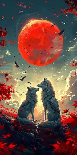 Malen Nach Zahlen Erwachsene Sonne, Malen Nach Zahlen Wolf, Paint by Numbers mit Pinseln und Acrylfarben, DIY Handgemalt Ölgemälde Kit für Deko Wohnzimmer und Wohnzimmer Deko Geschenke 50x100cm 3-1163 Malen Nach Zahlen Erwachsene Sonne, Malen Nach Zahlen Wolf, Paint by Numbers mit Pinseln und Acrylfarben, DIY Handgemalt Ölgemälde Kit für Deko Wohnzimmer und Wohnzimmer Deko Geschenke 50x100cm 3-1163 von KUEAJIOU