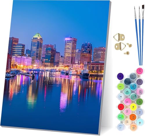 Malen Nach Zahlen Erwachsene Stadt Malen Nach Zahlen, DIY Set Erwachsene Nachtansicht, Paint by Numbers Kits mit 3 Pinseln und Pigment, für Deko Wohnzimmer und Wanddeko Geschenke 70x95cm K-8418 Malen Nach Zahlen Erwachsene Stadt Malen Nach Zahlen, DIY Set Erwachsene Nachtansicht, Paint by Numbers Kits mit 3 Pinseln und Pigment, für Deko Wohnzimmer und Wanddeko Geschenke 70x95cm K-8418 von KUEAJIOU