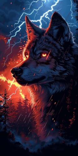 Malen Nach Zahlen Erwachsene Wolf, Malen Nach Zahlen Baum, Paint by Numbers mit Pinseln und Acrylfarben, DIY Handgemalt Ölgemälde Kit für Deko Wohnzimmer und Wohnzimmer Deko Geschenke 50x100cm D-1812 Malen Nach Zahlen Erwachsene Wolf, Malen Nach Zahlen Baum, Paint by Numbers mit Pinseln und Acrylfarben, DIY Handgemalt Ölgemälde Kit für Deko Wohnzimmer und Wohnzimmer Deko Geschenke 50x100cm D-1812 von KUEAJIOU