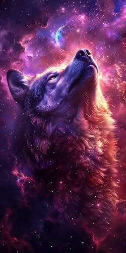 Malen Nach Zahlen Erwachsene Wolf, Malen Nach Zahlen Sternenhimmel, Paint by Numbers mit Pinseln und Acrylfarben, DIY Handgemalt Ölgemälde Kit für Deko Wohnzimmer und Wohnzimmer Deko 45x90cm R-3154 Malen Nach Zahlen Erwachsene Wolf, Malen Nach Zahlen Sternenhimmel, Paint by Numbers mit Pinseln und Acrylfarben, DIY Handgemalt Ölgemälde Kit für Deko Wohnzimmer und Wohnzimmer Deko 45x90cm R-3154 von KUEAJIOU