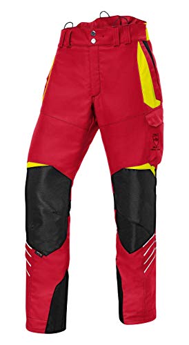 KÜBLER Forest Schnittschutzhose PSA 3, Farbe: Rot/Warngelb, Größe: M 82 von KÜBLER Workwear
