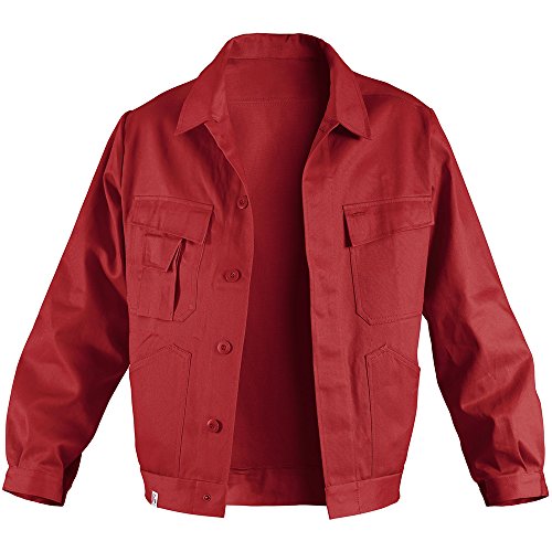 KÜBLER Workwear KÜBLER QUALITY DRESS Arbeitsjacke rot, Größe 64, Herren-Arbeitsjacke aus Baumwolle, bequeme Arbeitsjacke von KÜBLER Workwear