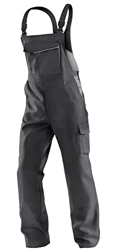 KÜBLER Workwear KÜBLER IDENTIQ Cotton Arbeitslatzhose anthrazit, Größe 40, Herren-Arbeitslatzhose aus Baumwolle, Arbeitslatzhose mit Knieschutztaschen nach EN 14404, Bequeme Arbeitslatzhose von KÜBLER Workwear