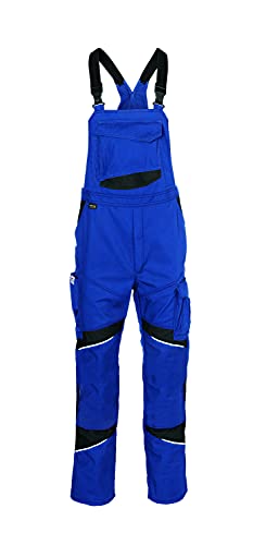 KÜBLER Workwear KÜBLER ACTIVIQ Cotton+ Arbeitslatzhose blau, Größe 48, Herren-Arbeitslatzhose aus verstärkter Baumwolle, robuste Arbeitslatzhose von KÜBLER Workwear