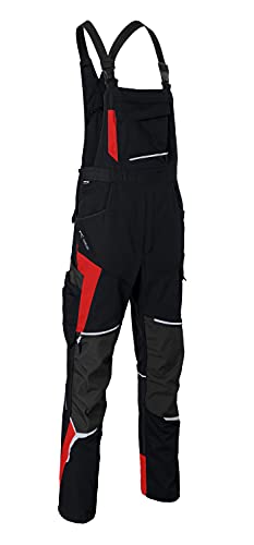 KÜBLER Workwear KÜBLER BODYFORCE Arbeits-Latzhose schwarz/mittelrot von KÜBLER Workwear