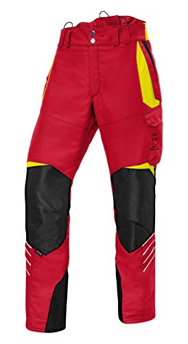 KÜBLER Workwear | KÜBLER Forest Schnittschutzhose PSA 3 | rot/warngelb | Größe 82 von KÜBLER Workwear