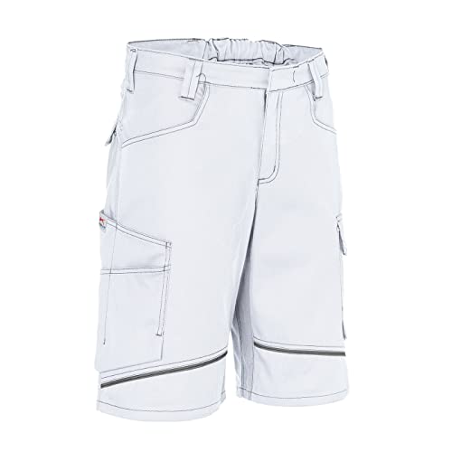 KÜBLER Workwear | KÜBLER ICONIQ Cotton Arbeitsshorts | weiß/anthrazit | Größe 54 von KÜBLER Workwear