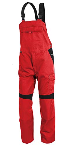 KÜBLER Workwear KÜBLER INNO Plus Arbeitslatzhose rot, Größe 102, Herren-Arbeitslatzhose aus Mischgewebe, Arbeitslatzhose mit Knieschutztaschen nach EN 14404, leichte Arbeitslatzhose von KÜBLER Workwear