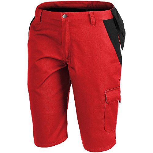 KÜBLER Workwear KÜBLER INNO Plus Arbeitsshorts rot, Größe 58, Herren-Arbeitsshorts aus Mischgewebe, leichte Arbeitsshorts von KÜBLER Workwear