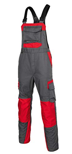 KÜBLER Workwear KÜBLER INNOVATIQ Arbeitslatzhose anthrazit, Größe 56, Herren-Arbeitslatzhose aus Mischgewebe, Arbeitslatzhose mit Knieschutztaschen nach EN 14404, leichte Arbeitslatzhose von KÜBLER Workwear