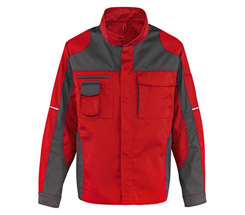 KÜBLER Workwear KÜBLER IMAGE VISION Arbeitsjacke rot, Größe 29, Herren-Arbeitsjacke aus verstärkter Baumwolle, robuste Arbeitsjacke von KÜBLER Workwear