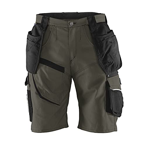 KÜBLER Workwear | KÜBLER PRACTIQ Arbeitsshorts | Oliv/schwarz | Größe 54 von KÜBLER Workwear