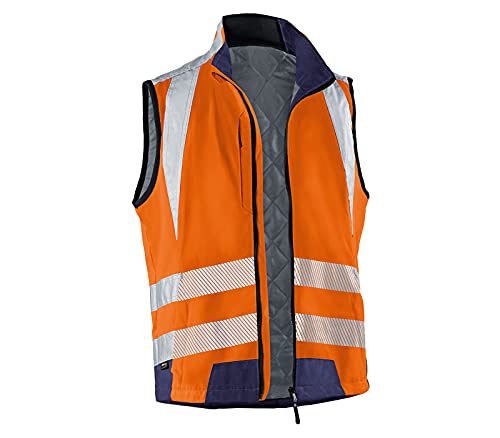 KÜBLER Workwear | KÜBLER REFLECTIQ Arbeitsweste PSA 2 | warnorange/dunkelblau | Größe S von KÜBLER Workwear