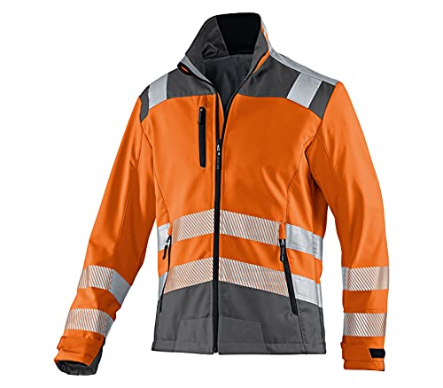 KÜBLER Workwear | KÜBLER REFLECTIQ Softshell Arbeitsjacke PSA 2 | warnorange/anthrazit | Größe 4XL von KÜBLER Workwear