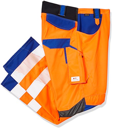 KÜBLER Workwear | KÜBLER REFLECTIQ Sommerhose PSA 2 | warnorange/kbl.blau | Größe 62 von KÜBLER Workwear