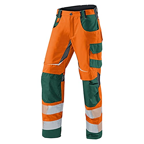 KÜBLER Workwear | KÜBLER REFLECTIQ Sommerhose PSA 2 | warnorange/moosgrün | Größe 29K von KÜBLER Workwear