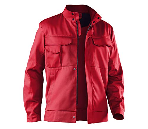 KÜBLER Workwear KÜBLER SPECIFIQ Arbeitsjacke rot, Größe 48, Herren-Arbeitsjacke aus verstärkter Baumwolle, robuste Arbeitsjacke von KÜBLER Workwear