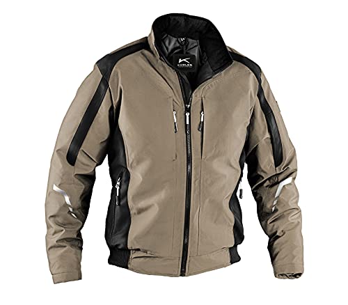 KÜBLER Workwear KÜBLER WEATHER Wetterbundjacke beige, Größe 4XL, Unisex-Wetterbundjacke aus Mischgewebe, funktionelle Wetterbundjacke von KÜBLER Workwear