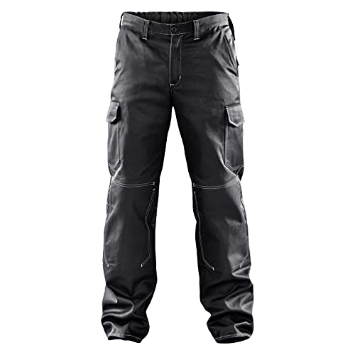 KÜBLER Workwear KÜBLER ORGANIQ Cargohose schwarz, Größe 54, Herren-ORGANIQ Cargohose aus Baumwolle, Cargohose mit Knieschutztaschen nach EN 14404, Bequeme Cargohose von KÜBLER Workwear