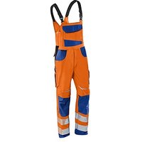 KÜBLER® unisex Warnschutz-Latzhose REFLECTIQ orange, kornblau Größe 102 von KÜBLER®