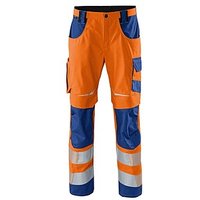 KÜBLER® unisex Warnschutzhose REFLECTIQ orange, kornblau Größe 26 von KÜBLER®