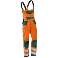 KÜBLER® unisex Warnschutz-Latzhose REFLECTIQ orange, moosgrün Größe 28 von KÜBLER®