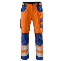 KÜBLER® unisex Warnschutzhose REFLECTIQ orange, kornblau Größe 44 von KÜBLER®