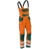 KÜBLER® unisex Warnschutz-Latzhose REFLECTIQ orange, moosgrün Größe 58 von KÜBLER®