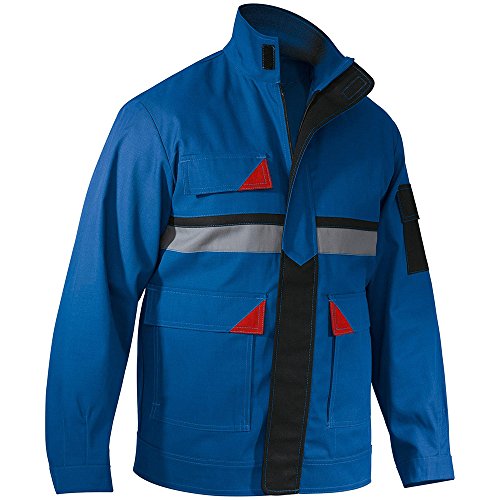 Kübler Arbeitsjacke "Brand X Protect", 1 Stück, 56, kornblumenblau/rot, 16165881-4650-56 von KÜBLER Workwear